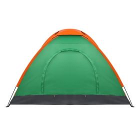 2-Person Waterproof Camping Dome Tent for Outdoor Hiking Survival Orange & Green