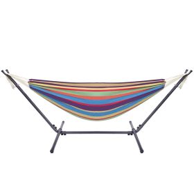 Free shipping  Hammock & Steel Frame Stand Swing Chair Home/Outdoor Backyard Garden Camp Sleep YJ (Type: picture)